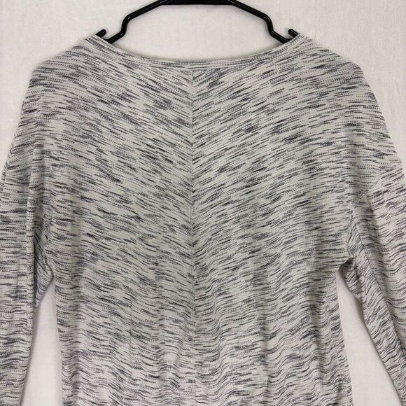 Lululemon Women's Heathered Striped Grey Scoop Neck Workout Long Sleeve Top Size - Picture 6 of 9